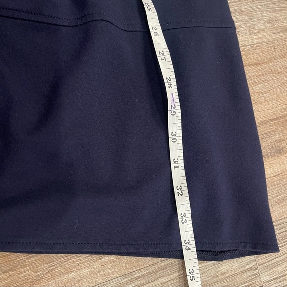 Talbots Dress Women’s Sz 8 Petite Navy Blue Short Sleeves Knee Length Stretch - Picture 9 of 10